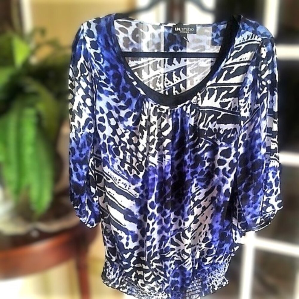 Sheer Overlay Top & Tank NWOT 1X